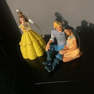 Vintage Disney Princesses Pocahontas & Belle Hallmark Keepsake Ornaments